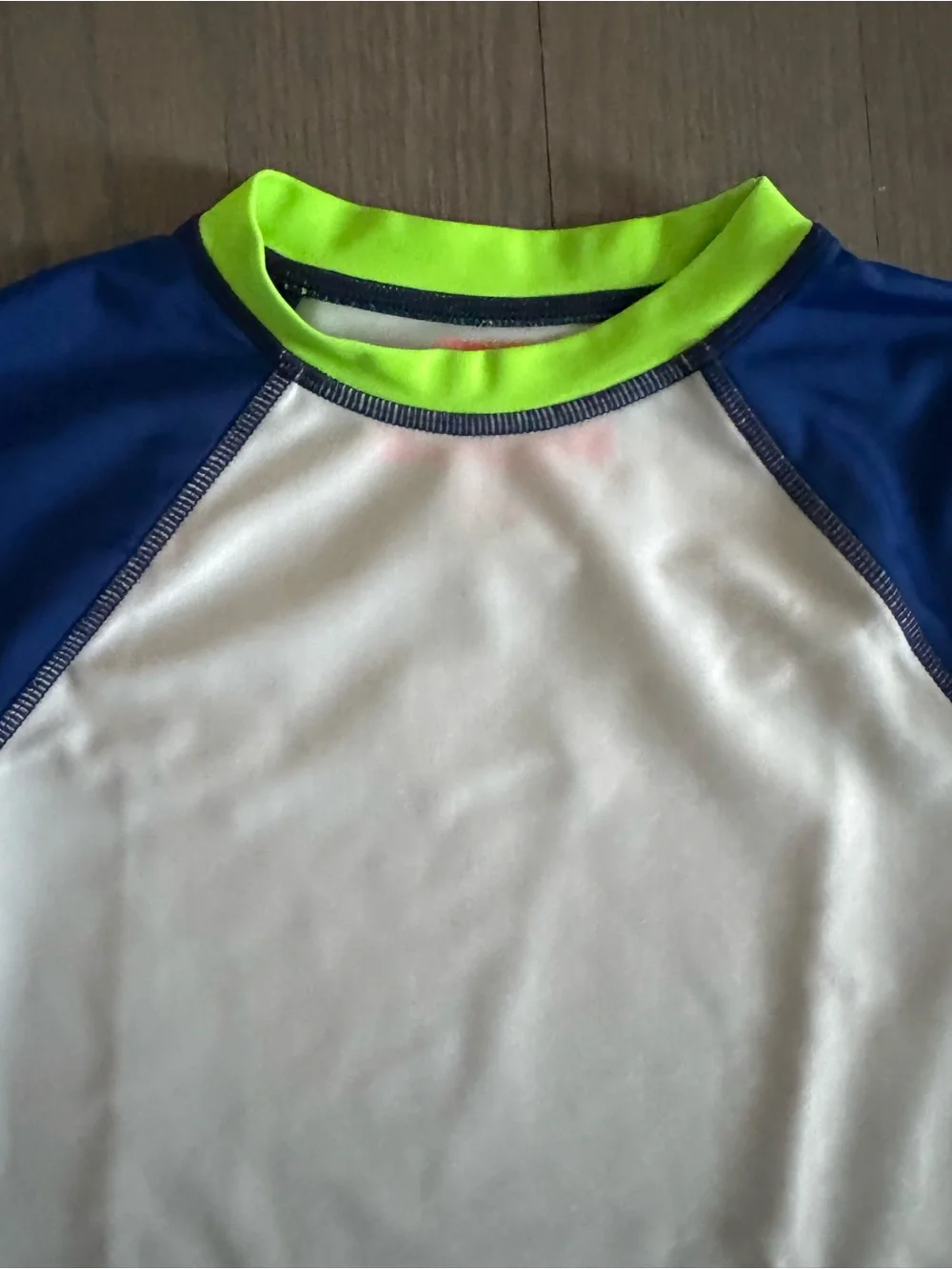 Kids Blue & White Long-Sleeve Rash Guard Swim Top